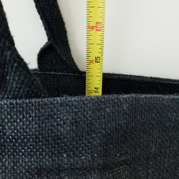 WICKED Silver Sequin Large Black Jute Market Beach Tote - Picture 7 of 11